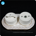 Piezas de lámpara esmaltadas Interruptor de pared de cerámica de esteatita Productos de cerámica